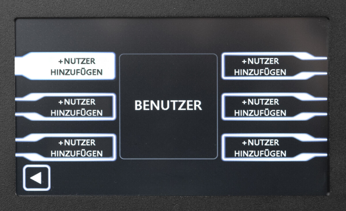 6 Speicherplätze für Nutzerprofile